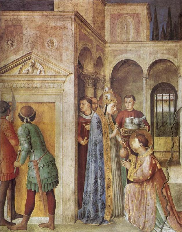 Fra Angelico St Lawrence Receiving the Church Treasures Germany oil painting art